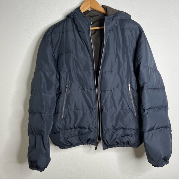 F.O.G. by London Fog Women's Navy Blue Reversible Zip Front Down Winter Coat M - Picture 10 of 16